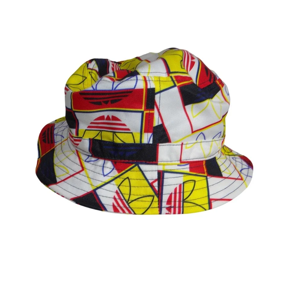 Adidas Originals Trefoil Graphic Bucket Hat Multicolor OSFA 90s Streetwear
